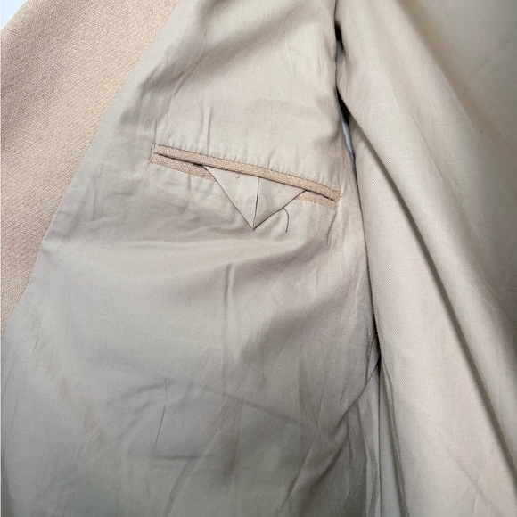 Zara Man LONG POLYESTER DOUBLE-BREASTED COAT SZ XL Light Tan Trench NWT - Picture 15 of 17